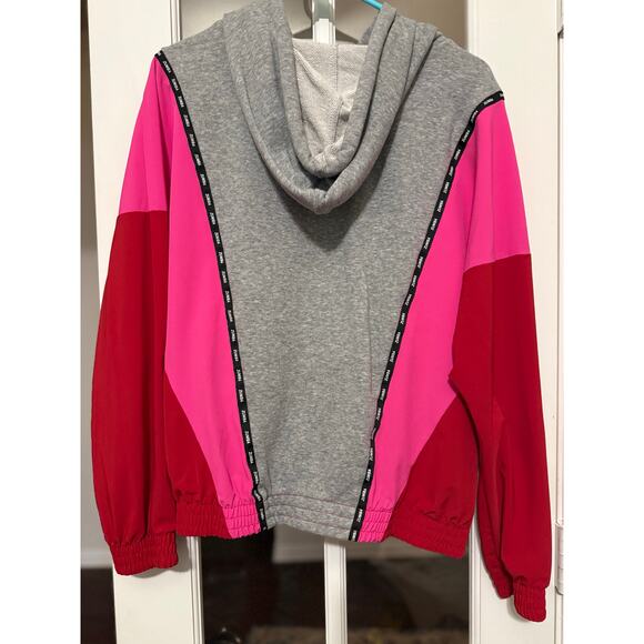 Zumba Wear Colorblock Hooded Pullover Jacket – Women’s Size S grey pink red - Picture 5 of 7